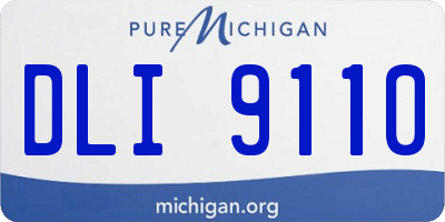 MI license plate DLI9110