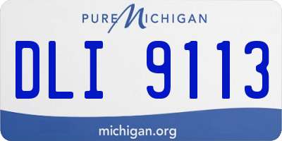 MI license plate DLI9113