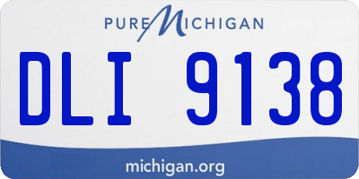MI license plate DLI9138