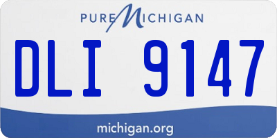 MI license plate DLI9147