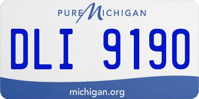 MI license plate DLI9190