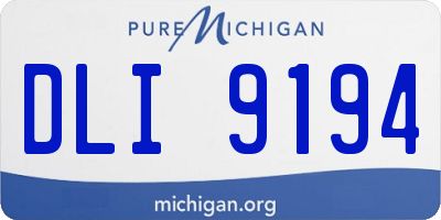 MI license plate DLI9194