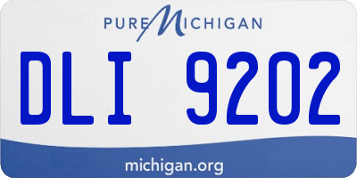 MI license plate DLI9202