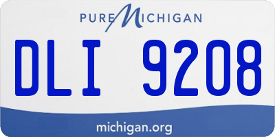 MI license plate DLI9208