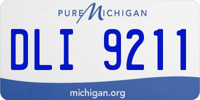 MI license plate DLI9211