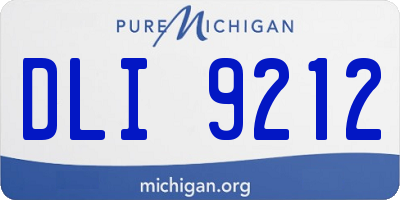 MI license plate DLI9212