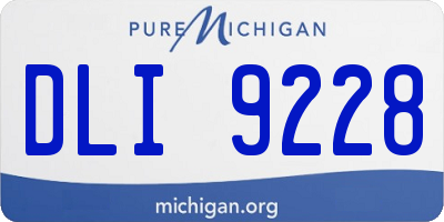 MI license plate DLI9228