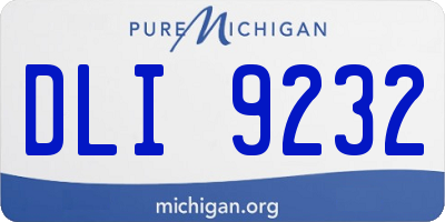 MI license plate DLI9232