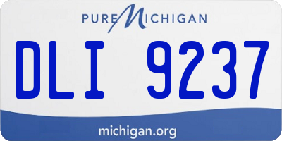 MI license plate DLI9237