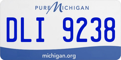 MI license plate DLI9238