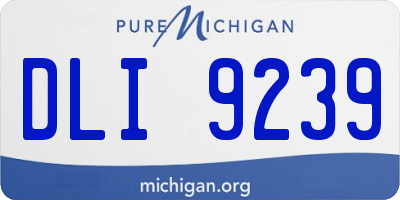 MI license plate DLI9239