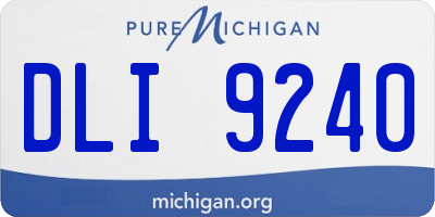 MI license plate DLI9240