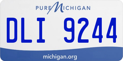 MI license plate DLI9244