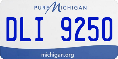 MI license plate DLI9250
