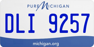 MI license plate DLI9257