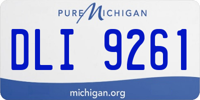 MI license plate DLI9261