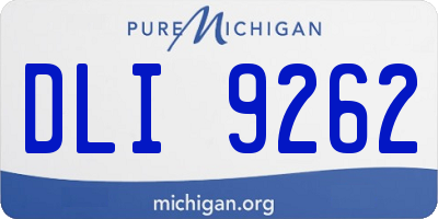 MI license plate DLI9262