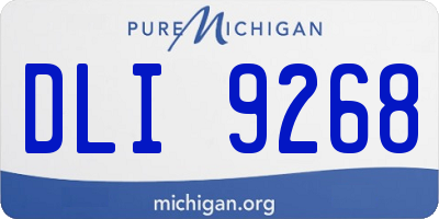MI license plate DLI9268