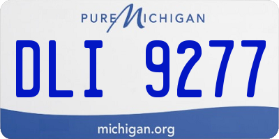 MI license plate DLI9277