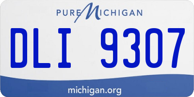 MI license plate DLI9307