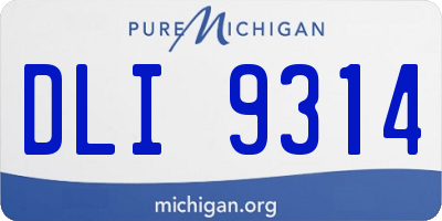 MI license plate DLI9314