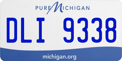 MI license plate DLI9338