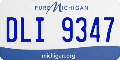MI license plate DLI9347