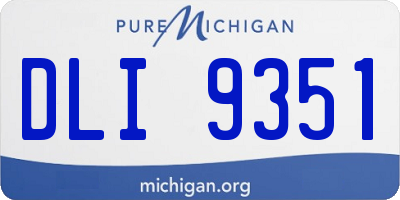MI license plate DLI9351