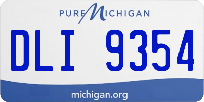 MI license plate DLI9354