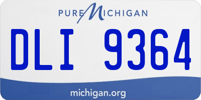 MI license plate DLI9364
