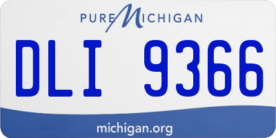 MI license plate DLI9366