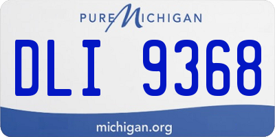 MI license plate DLI9368