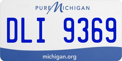 MI license plate DLI9369