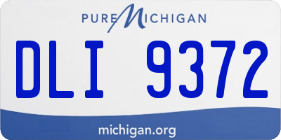 MI license plate DLI9372