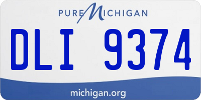 MI license plate DLI9374