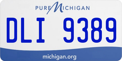 MI license plate DLI9389