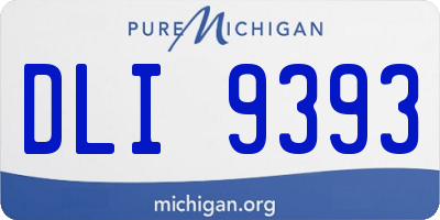 MI license plate DLI9393