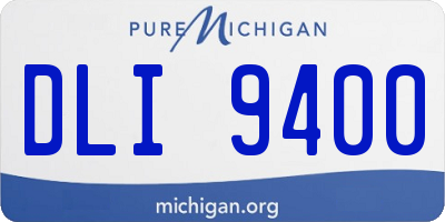 MI license plate DLI9400