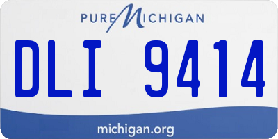 MI license plate DLI9414