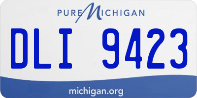 MI license plate DLI9423