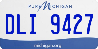 MI license plate DLI9427