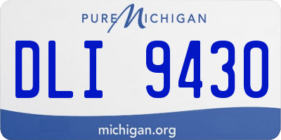 MI license plate DLI9430