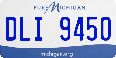 MI license plate DLI9450