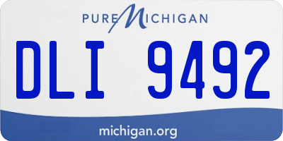 MI license plate DLI9492