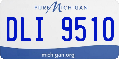 MI license plate DLI9510