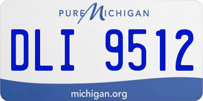 MI license plate DLI9512