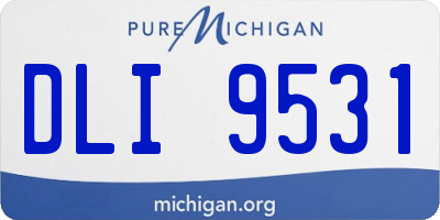 MI license plate DLI9531