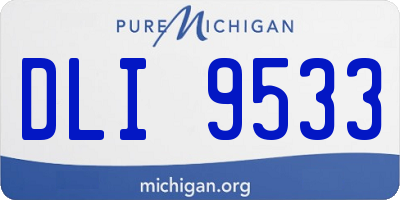 MI license plate DLI9533