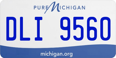 MI license plate DLI9560
