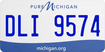 MI license plate DLI9574